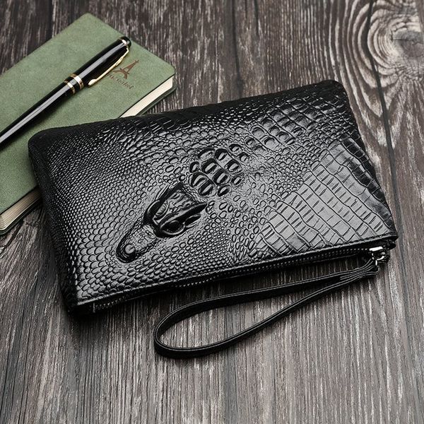 

hand bag cowhide men's letter soft leather casual korean fashion grab, Red;black