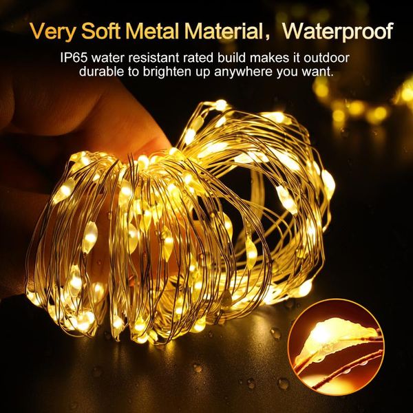 

strings led string light remote control 5/10/20m copper wire usb powered outdoor fairy garland year christmas decoration