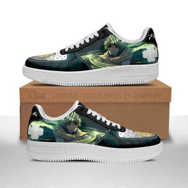 

custom shoes anime fan diy sneakers shoes boots yuno golden dawn magic knight black clover mens trainers breathable mh athletic road running