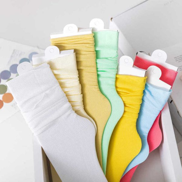 

cream ice socks spring and summer solid thin velvet pile, Black