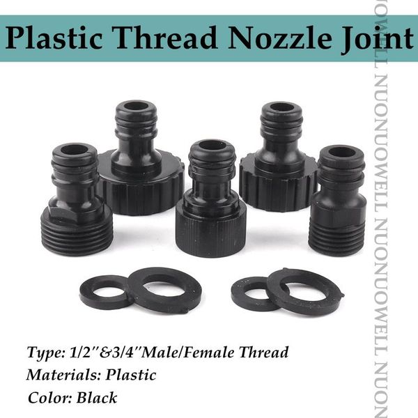 

3pcs plastic 1/2"3/4"female & male thread nozzle joints garden hose connectors watering accessories pipe adaptors tube fittings eq