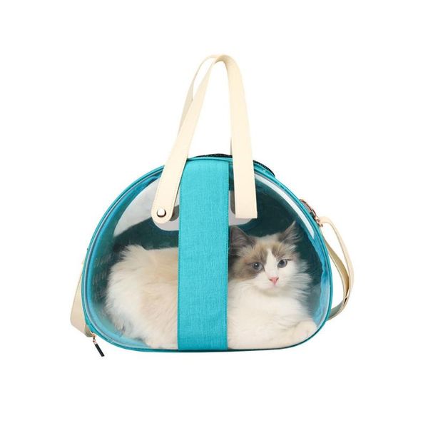 

cat carriers,crates & houses translucent fashion portable zipper adjustable pvc pet bag