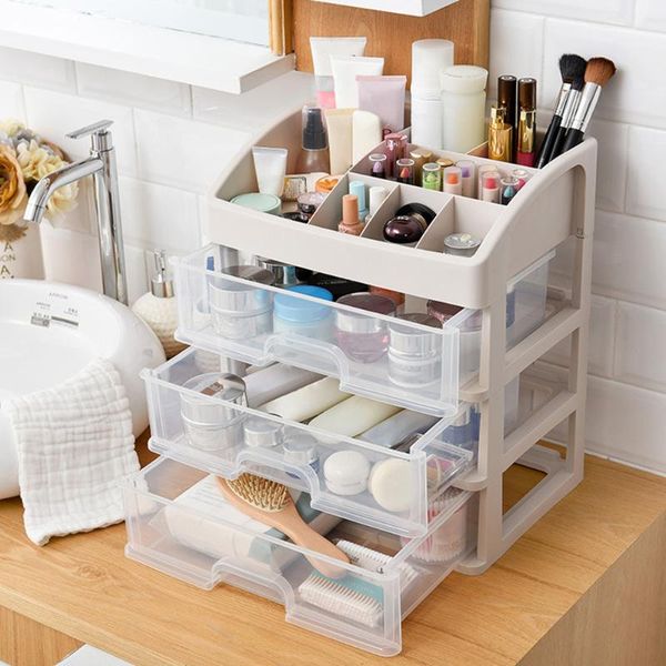 

1/2/3 layers makeup organizer drawers large capacity make up cosmetic storage box jewelry nail polish holder sundries container boxes & bins