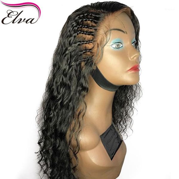

elva hair brazilian full lace human wigs with baby pre plucked hairline natural wave remy for black women1