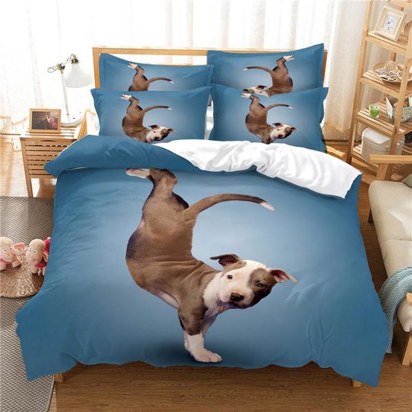 

bedding sets 3d naughty puppy  duvet cover set bed cotton bedroom
