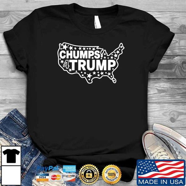 

chumps for trump usa map t-shirt, White;black