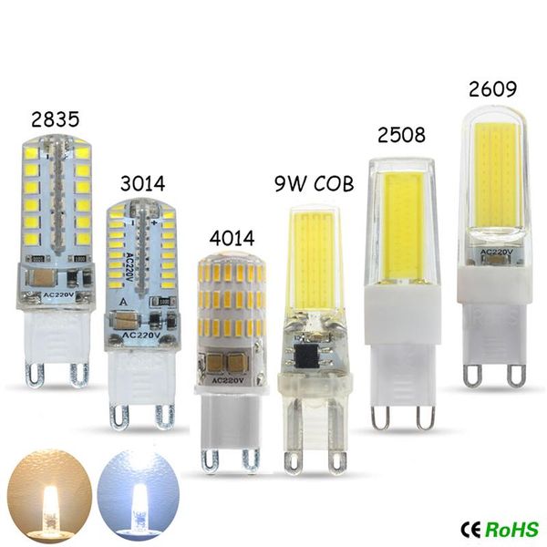 

bulbs cob led g9 lamps 220v bulb 9w lamp 360 degrees replace halogen for chandelier