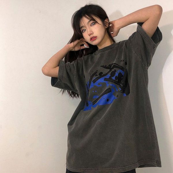 

men's t-shirts cavempt c.e t-shirt men women loose oversized simple cotton round neck casual batik short sleeves, White;black