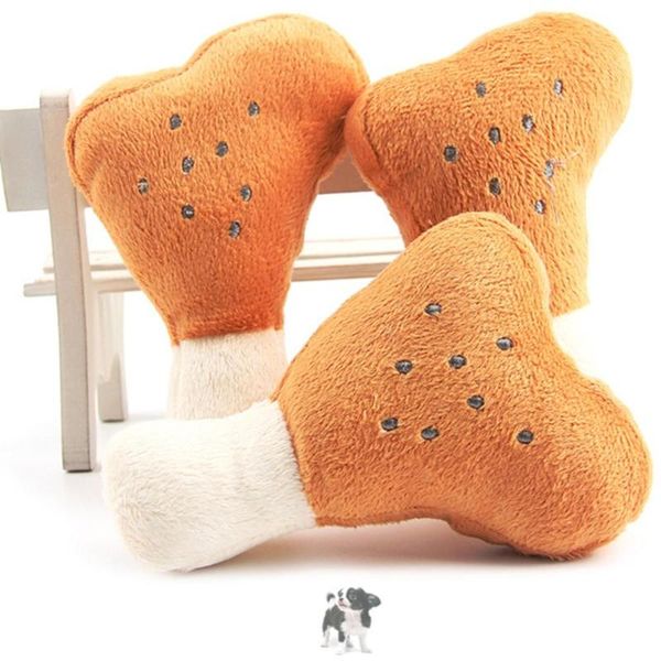 

pet plush chicken drumstick sounding toy cat or dog teeth grinding toys funny and cute interactive small animal supplies