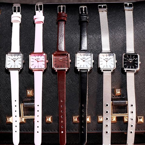 

wristwatches quartz watch women's belt decoration fashion trend business, Slivery;brown