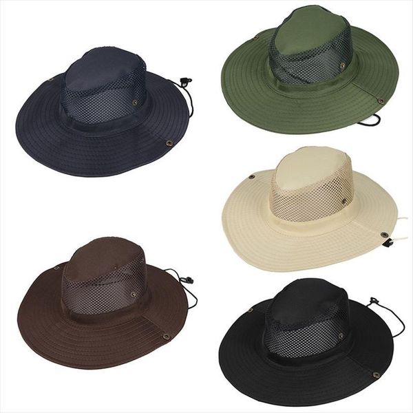 

summer breathable mesh beach hats man wide brim sun protection ultraviolet proof collapsible bucket hat fishing outdoors, Blue;gray