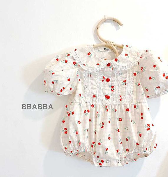 

rompers 2021 boys girls printed cotton summer babys jumpsuit, Blue