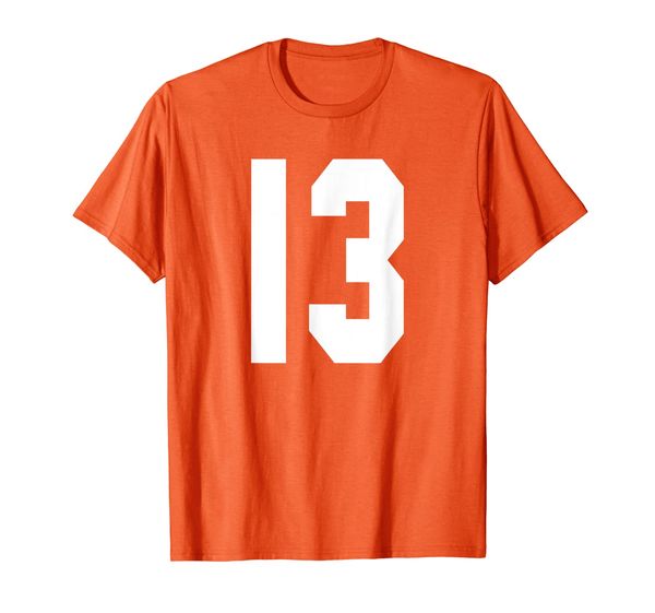 

# 13 team sports jersey front back number player fan t-shirt, White;black