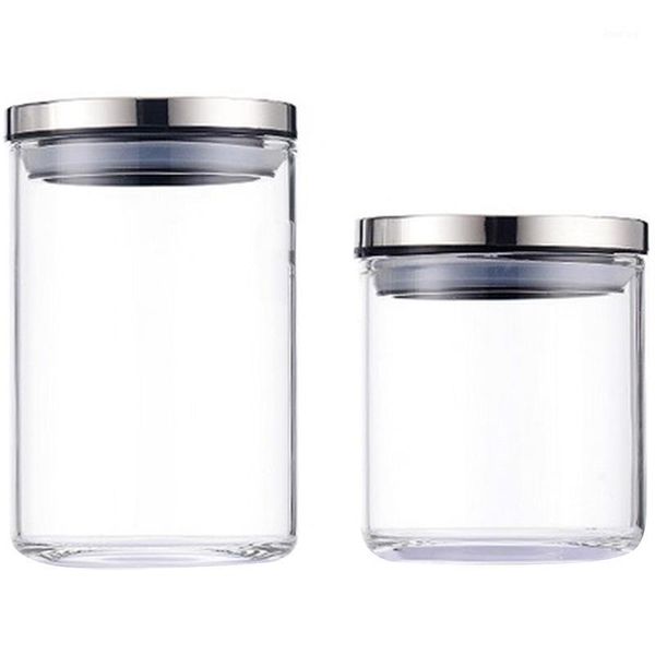 

storage bottles & jars sealed kitchen glass with lid heat-resistant household