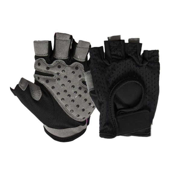 

sports gloves half finger shockproof male weightlifting dumbbell non-slip anti-cocoon breathable training, Black