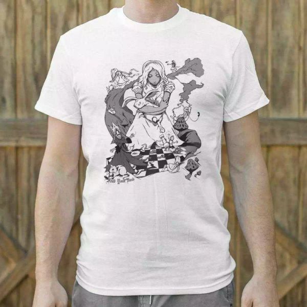 

alice in wonderland t-shirt | short sleeve graphic tee, White;black