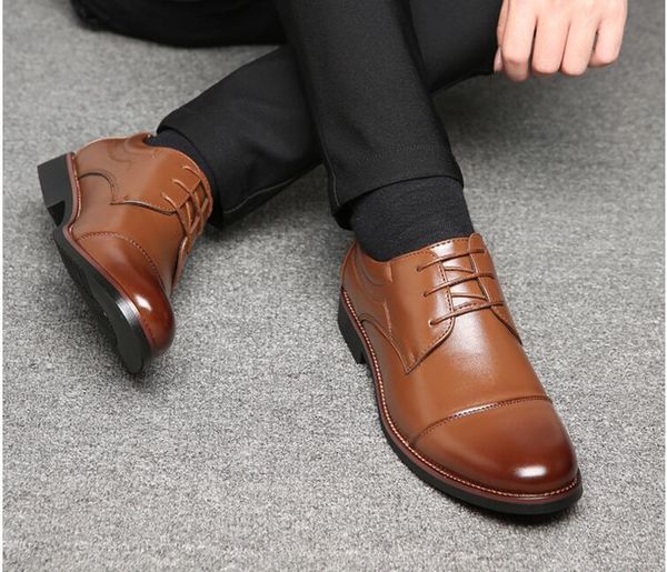 

shoe men black oxford office big plus size 38-48 in men's leather dress toe pointed at business formal shoes j569 70pq