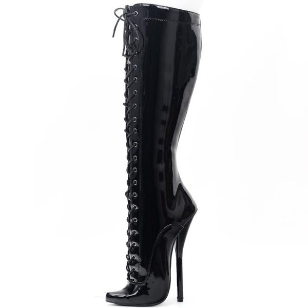 

boots women's pointed toe party stiletto heel sm knee-high us size 6-14 no.230n-2, Black