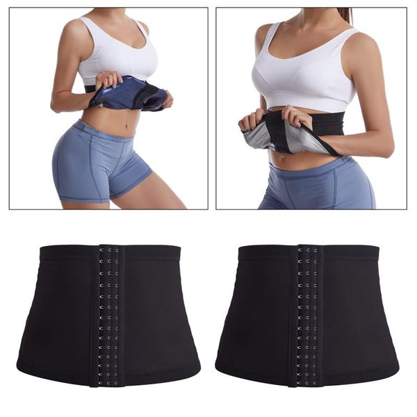 

waist support women's trainer tummy control slimming shapewear belt strap waistband, Black;gray