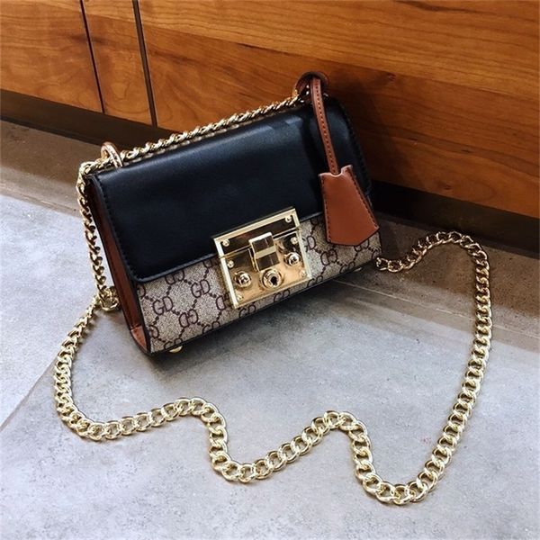 

outlet sale 80% off new star same lock small square chic chain printed women's bag single shoulder messenger bag wholesale store