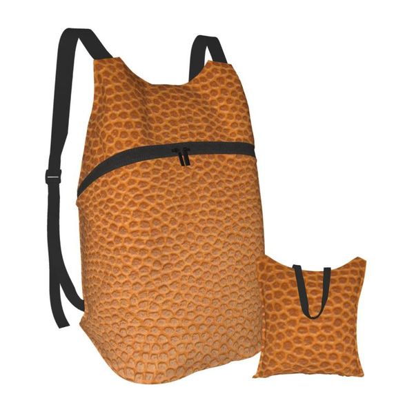 

waterproof folding backpack travel trekking bag orange leather outdoor sport foldable storage bags
