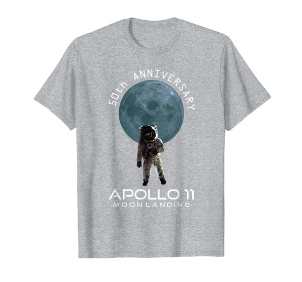 

50th anniversary apollo 11 moon landing space one first step t-shirt, White;black