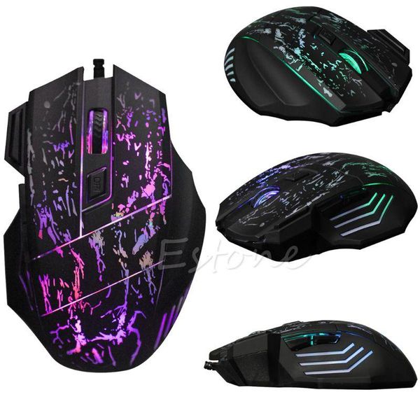 

mice 5500 dpi 7 buttons led optical usb wired gaming mouse for pro gamer g2ac
