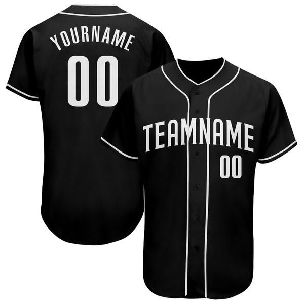 

custom black white authentic baseball jersey, Blue;black