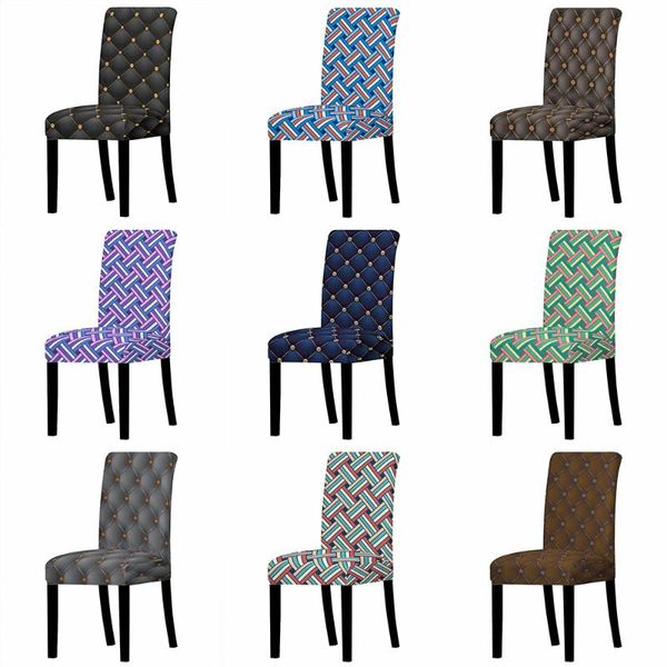 

chair covers 3d geometric print spandex stretch elastic universal removable slipcovers for home el dining room