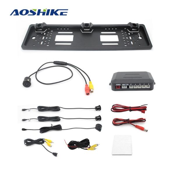 

car rear view cameras& parking sensors aoshike eu frame 3 sensor visual reversing radar punch-probe with camera image distance display