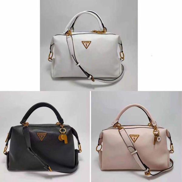 

gues new pillow large capacity travel bag messenger solid color leisure litchi pattern