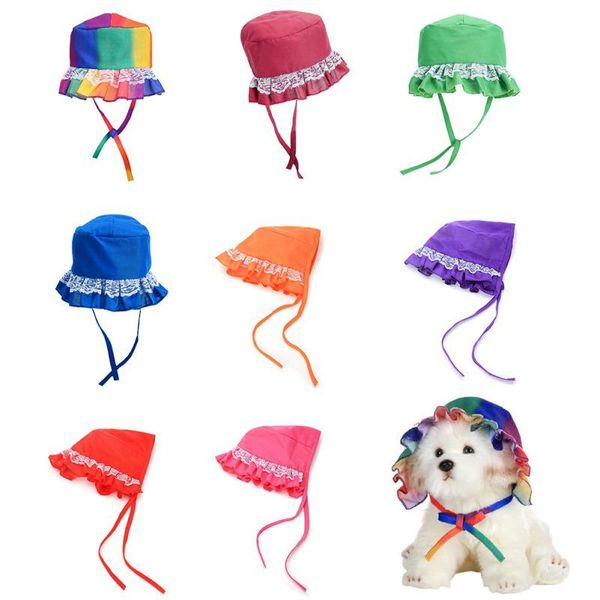 

dog apparel summer pet hat cap outdoor puppy sun canvas small sunscreen accessories doggy beach visor supplies