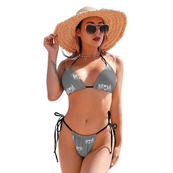 

one-piece suits mom bikini swimsuit halter two piece swimwear for big breasts funny beach bathing suit