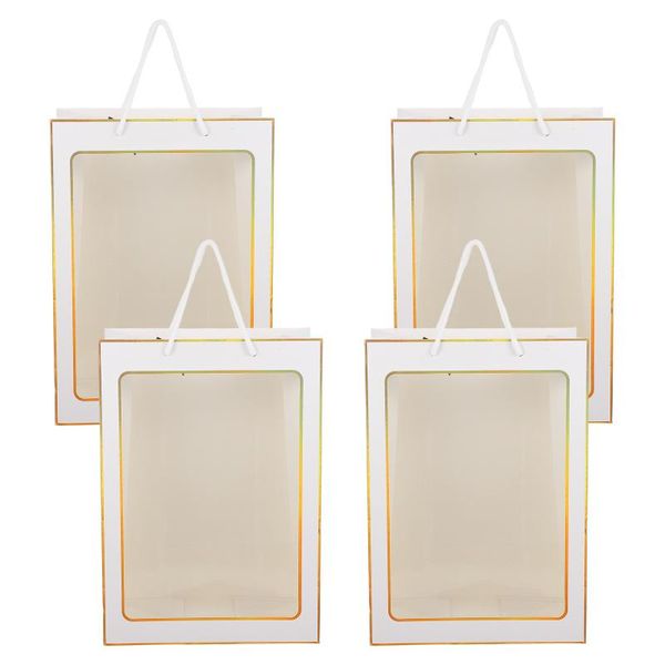 

gift wrap 4pcs portable flower pouches window plants bouquet paper packaging bags