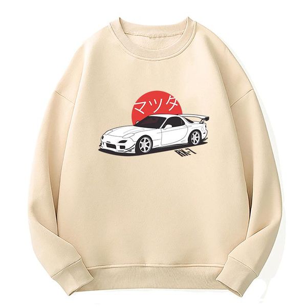 

men's hoodies & sweatshirts novelty car sweatshirt cartoon funny street graphics crew neck hoodie warm streetwear harajuku sportswear, Black