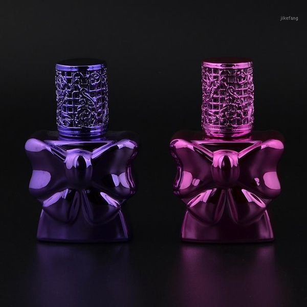 

storage bottles & jars 50pcs/lot 13ml perfume bottle with metal roll on butterfly shaped travel set of sample containers for cosmetics