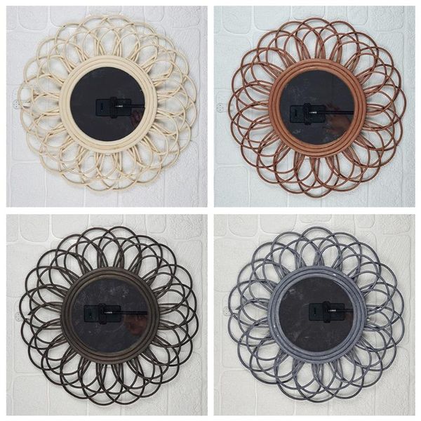 

mirrors 27rf 40cm rattan dressing mirror innovative art decor round makeup bathroom