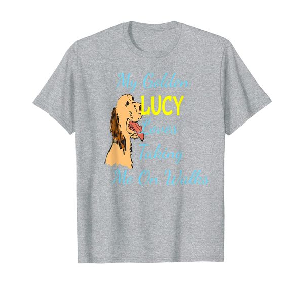 

golden retriever lucy dog love t-shirt, White;black