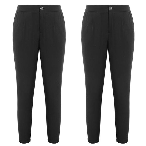 

women summer thin high waist harem pants button office lady black pencil trouser women's & capris, Black;white