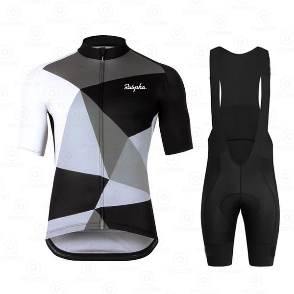 

ralvpha 2021 pro team cycling clothing road bike wear racing clothes quick dry men's jersey set ropa ciclismo maillot sets, Black;blue