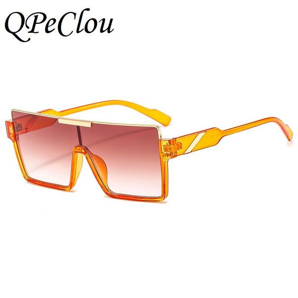 

sunglasses 2021 fashion one piece candy color women vintage oversized square sun glasses men driving shades female, White;black