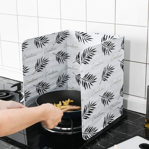 

mats & pads 1pcs kitchen frying pan oil splash protection screen accessories aluminum foldable gas stove baffle plate