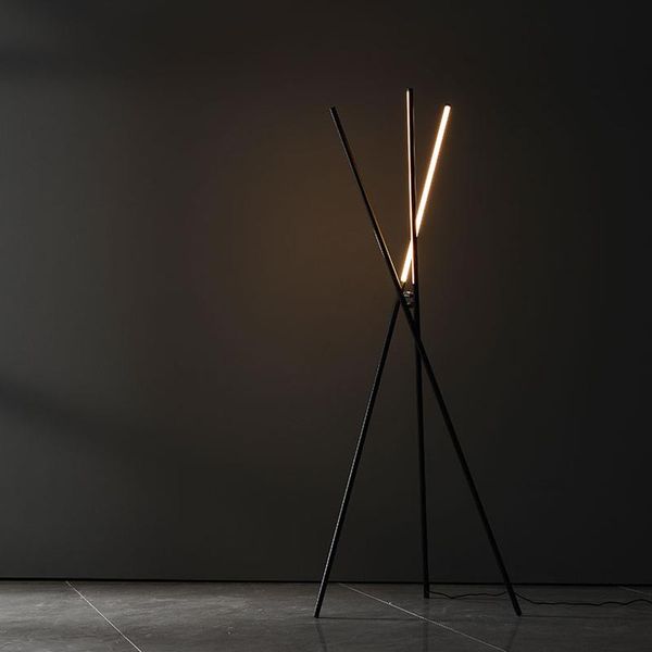 

modern led wood reading floor lamps loft lamp stained glass lampadaire