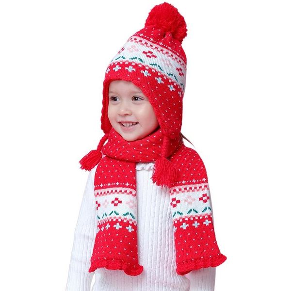 

red flower baby girls hat earmuffs warm winter hats scarves for girl caps &, Yellow