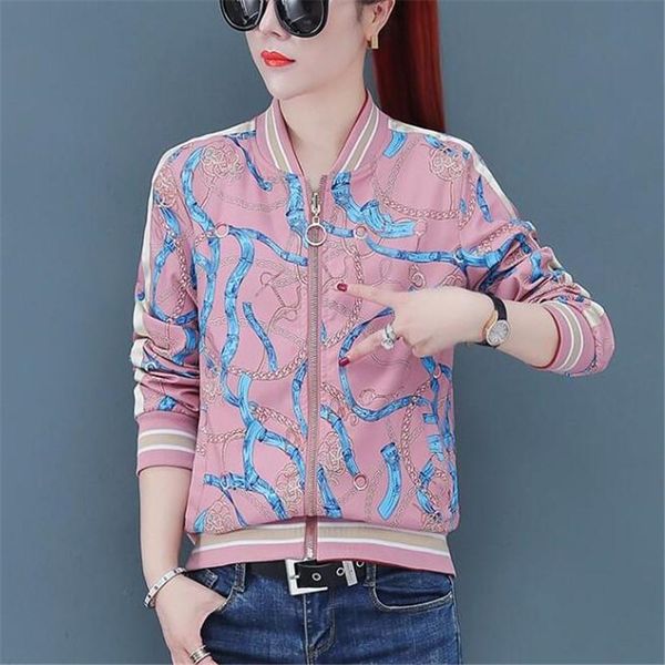 

women's jackets streetwear imprint loose baseball jacket bomber women's basic long sleeve s with autumn zipper aw5z, Black;brown