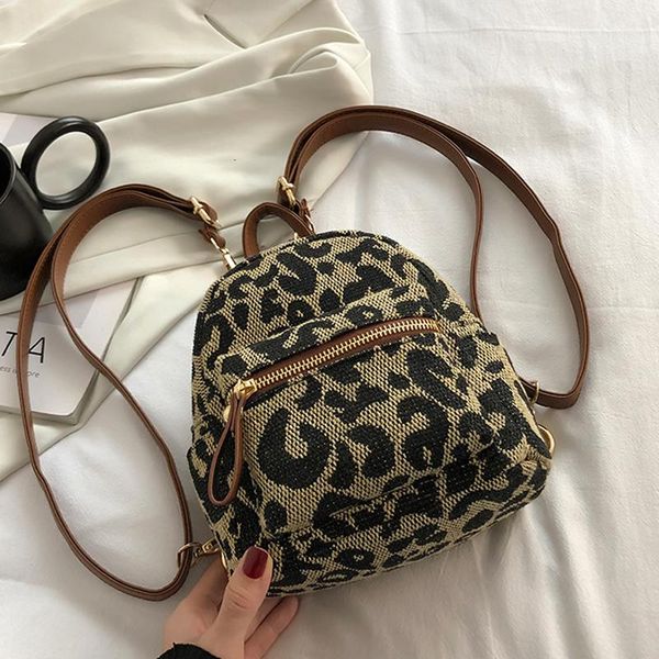 

backpack doranmi autumn small for women 2022 designed leopard female rucksack casual mini mochila bag packs bf017