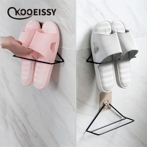 

clothing & wardrobe storage shoe rack iron self-adhesive wall hanging shoes cabinet slippers holder display shelf organizer space saver home