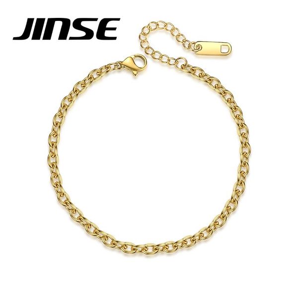 

link, chain jinse punk miami cuban thick short bracelets for women fashion jewelry simple gold metal chunky pulseira men bijoux gifts, Black