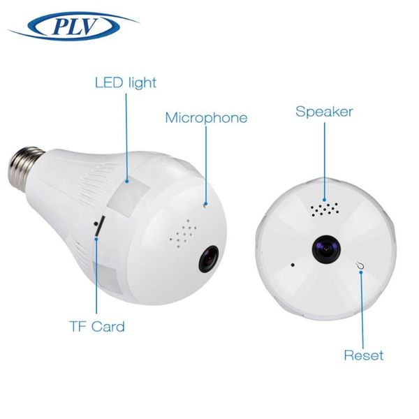 

1.3mp lamp light wireless ip camera panorama wi-fi fisheye wifi kamera 360 grad mini cctv home security p2p baby monitors