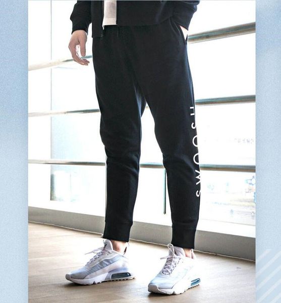 

mens sports joggers pants men sportswear drawstring casual running tracksuit sweatpants trousers designer jogger pants asian size, Black